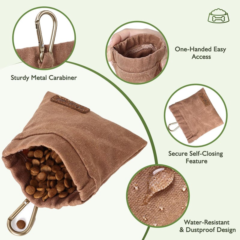 ETIAL Dog Treat Pouch,Portable Puppy Dog Training Treat Bag,Hand Free Dog Walking Bag,Auto Closing Pet Feed Snack Reward Pocket,Dog Food Dispenser for Pet Puppy Travel or Outdoor Use - Image 2